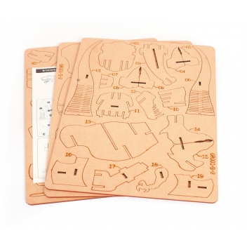 650933 - 3532436509330 - Graine créative - Maquette en Bois pour enfant Dinosaure T-Rex 49 pièces - 2