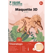Maquette en Bois pour enfant Dinosaure Tricératops 55 pièces