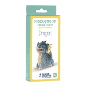 Maquette en carton pré-encollé pour enfant Dragon