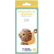 Maquette en carton pré-encollé pour enfant Lion