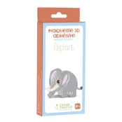 Maquette en carton pré-encollé pour enfant Elephant