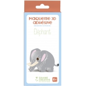 Maquette en carton pré-encollé pour enfant Elephant
