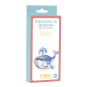 Maquette en carton pré-encollé pour enfant Baleine