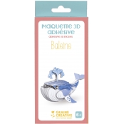 Maquette en carton pré-encollé pour enfant Baleine