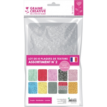 264965 - 3471052649658 - Graine créative - Plaques de texture Fimo N°2 10 pièces