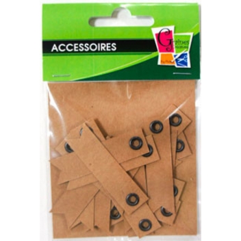 518017 - 3532435180172 - Graine créative - Étiquette kraft avec oeillet 20 pièces