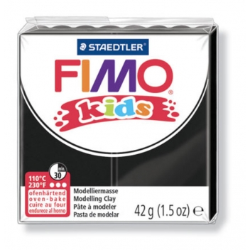 262213 - 4007817805145 - Fimo - Pâte Fimo Kids 42 g Noir 8030.9 - 4
