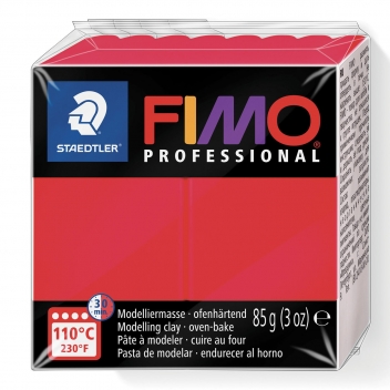 263105 - 4007817800126 - Fimo - Pâte Fimo 85 g Professional Rouge 8004.200 - 3
