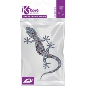 Transfert strass thermocollant Lézard 13 x 9 cm