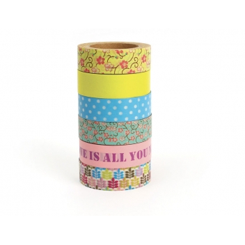 470036 - 3532434700364 - Graine créative - Masking tape 1,5 cm 6 rubans Printemps - 2