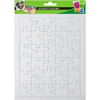 660107 - 3532436601072 - Graine créative - Puzzles de 30 pièces à décorer 20x13 cm 10 pièces - 3