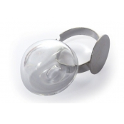 Bague globe en verre Demi-globe