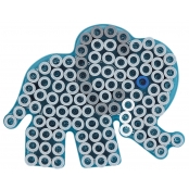 Plaque transp. Eléphant pour grosses perles Ø10 mm (MAXI)