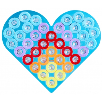8231 - 28178082314 - Hama - Plaque transp. Petit Coeur pour grosses perles Ø10 mm (MAXI) - 2