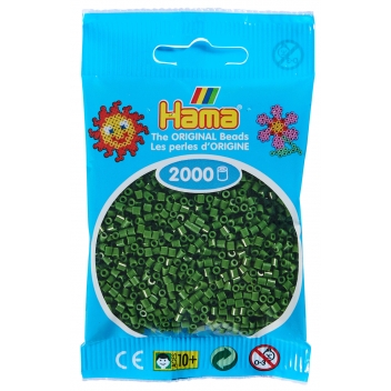 501102 - 28178511029 - Hama - 2 000 perles mini (petites perles Ø2,5 mm) Vert forêt