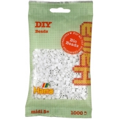 1 000 perles standard MIDI (Ø5 mm) BIO blanc