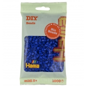 1 000 perles standard MIDI (Ø5 mm) BIO bleu foncé