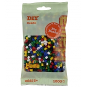 1 000 perles standard MIDI (Ø5 mm) BIO mix 6 couleurs