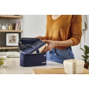 Petit sac isotherme porte-repas avec 1 Boite alimentaire 1,5 l Bleu marine