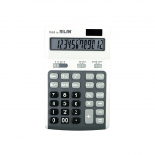 Calculatrice grise 12 chiffres grandes touches