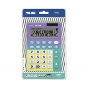 Calculatrice 12 chiffres Sunset lilas-turquoise