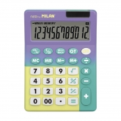 Calculatrice 12 chiffres Sunset lilas-turquoise