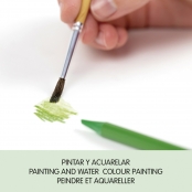 Crayons de couleur aquarellables Boite métallique 12 pièces + 1 pinceau