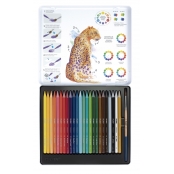 Crayons de couleur aquarellable Todocolor Boite métallique 24 pièces + 1 pinceau