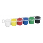 Peinture au doigt couleurs basiques 6 pots 25 ml