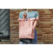 Sac à dos urbain avec fermeture supérieure enroulable (10 l) série 1918 Rose