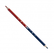 Crayons bicolores bleu rouge triangulaires 12 pièces