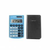 Calculatrice Pocket bleue 8 chiffres avec étui