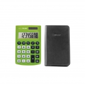 Calculatrice Pocket verte 8 chiffres avec étui