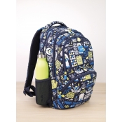 Sac à dos scolaire 4 fermetures éclair (25 l) série spéciale The Yeti 2 Bleu marine