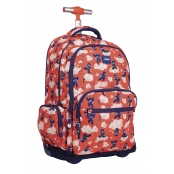 Sac à dos à roulettes 6 fermetures éclair (25 l) série spéciale Ninjutsu Rouge