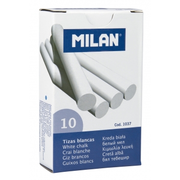 BWM9167 - 8411574091677 - Milan - Blister boîte 10 craies blanches + boîte 10 craies de couleur (sulfate de calcium)
