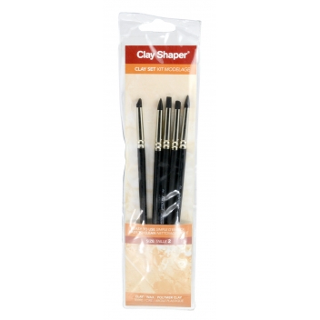 BC02WS - 0722480149023 - Colour shaper - Pinceau shaper (n°2) pour modeler et sculpter 5 pièces - 2