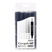 Set 5 Marqueurs à alcool Graph\'it Grey tones