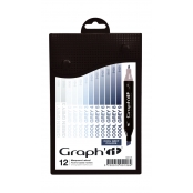 Set 12 Marqueurs à alcool Graph\'it Cool Greys colors