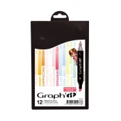 Set 12 Marqueurs à alcool Graph\'it Characters colors