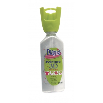 DI40911 - 3700010409110 - Diam's - Peinture Diam's 3D 37 ml Nacré Blanc - 2