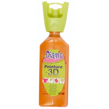 DI40914 - 3700010409141 - Diam's - Peinture Diam's 3D 37 ml Nacré Orange - 2