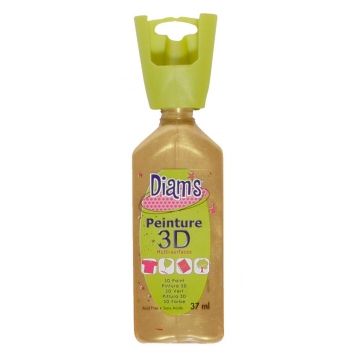 DI40930 - 3700010409301 - Diam's - Peinture Diam's 3D 37 ml Nacré Or - 2