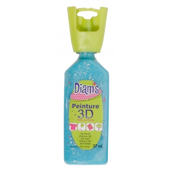 DI40940 - 3700010409400 - Diam's - Peinture Diam's 3D 37 ml Glacé Bleu Lagon - 2