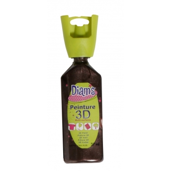 DI40964 - 3700010409646 - Diam's - Peinture Diam's 3D 37 ml Nacré Chocolat - 2