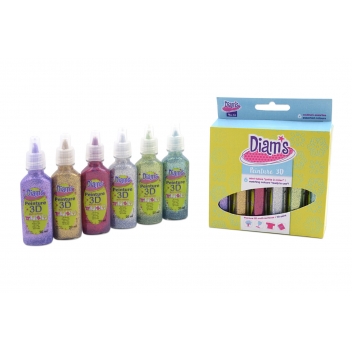 DI40781 - 3700010407819 - Diam's - Peinture mini Diam's 3D Total Star : couleurs pailletées