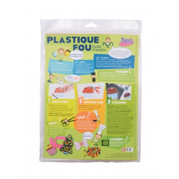 DI42260 - 3700010422607 - Plastique Fou - Plastique Fou Assortiment de couleurs 30 feuilles - 2