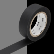 Masking Tape MT 1,5 cm Uni noir mat