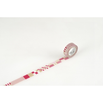 MT01D121Z - 4971910185711 - Masking Tape (MT) - Masking Tape MT 1,5 cm Rayé carré rouge