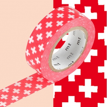 MT01D160Z - 4971910184936 - Masking Tape (MT) - Masking Tape MT 1,5 cm Croix rouge - 2